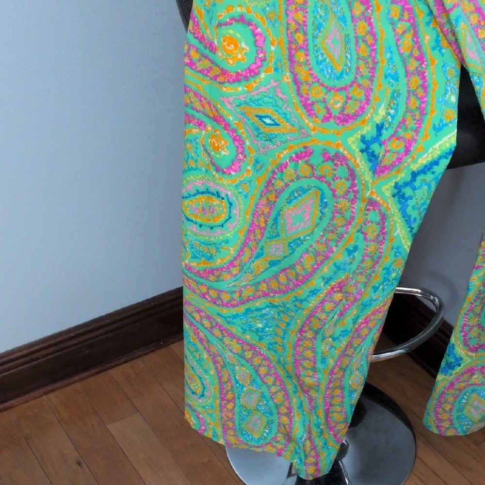 Lauren Ralph Lauren Paisley Wide-Leg Pants - Picture 5 of 8